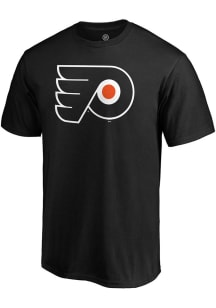 Philadelphia Flyers Black Core Primary Logo Short Sleeve T Shirt