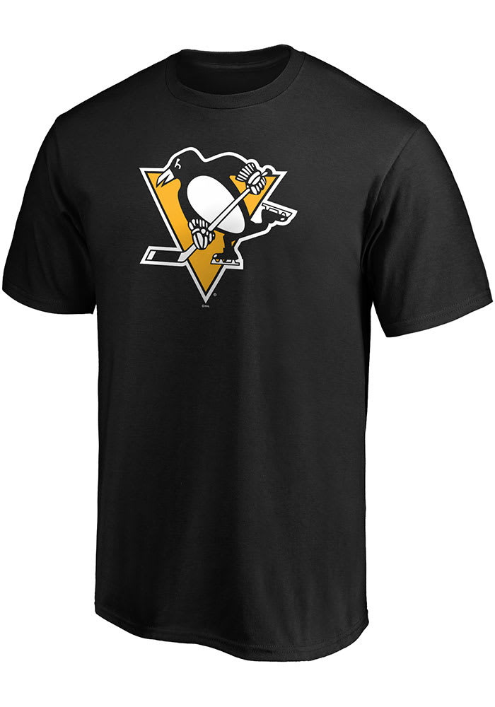 Pittsburgh Penguins Black Core Primary Logo Short Sleeve T Shirt
