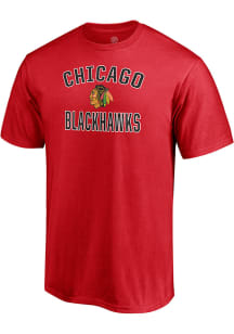 Chicago Blackhawks Red Victory Arch Short Sleeve T Shirt