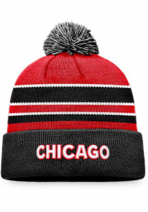 Chicago Blackhawks Black 2022 Auth Pro Special Edition Cuff Mens Knit Hat