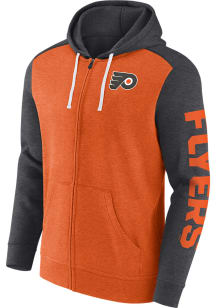 Philadelphia Flyers Mens Orange FZ Long Sleeve Full Zip Jacket