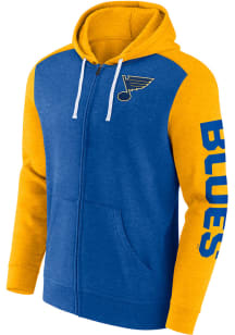 St Louis Blues Mens Blue FZ Long Sleeve Full Zip Jacket