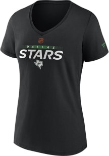 Dallas Stars Womens Black Authentic Pro Short Sleeve T-Shirt