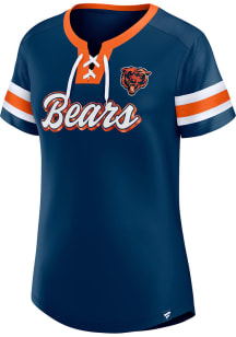 Chicago Bears Womens Iconic Fashion Football Jersey - Navy Blue