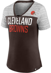 Cleveland Browns Womens Brown Iconic Short Sleeve T-Shirt