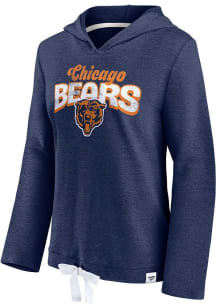 Chicago Bears Womens Navy Blue First Team Hooded Sweatshirt