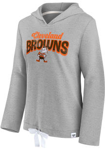 Cleveland Browns Womens Grey First Team Hooded Sweatshirt