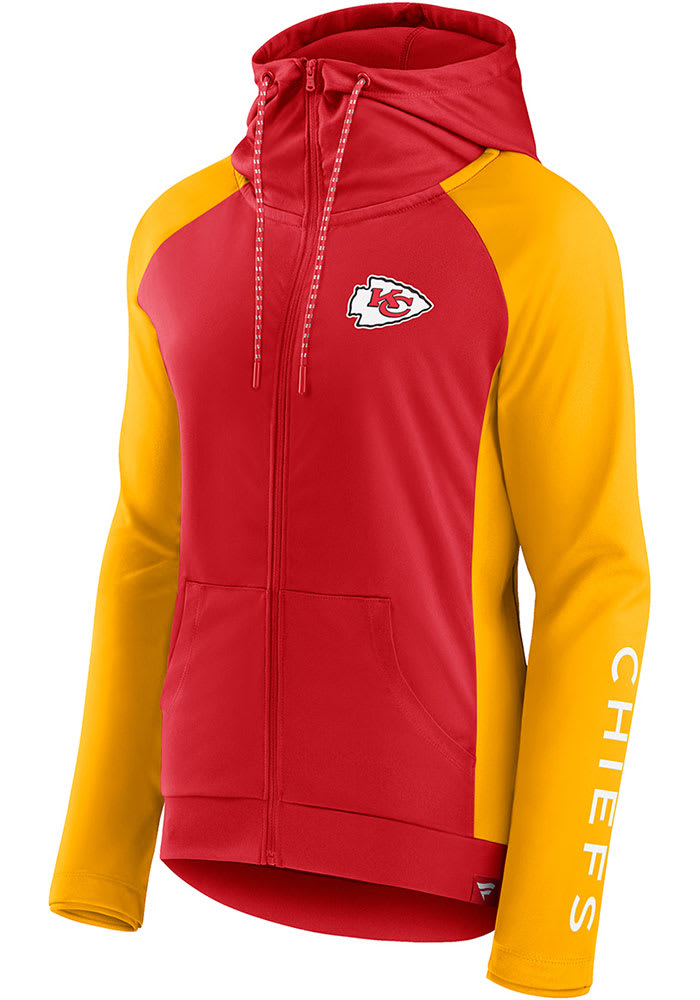 Kansas City Chiefs Women's Red Training Camp Long Sleeve Full Zip Jacket, Red, 50 POLY/38 COT/12 RAY, Size S, Rally House