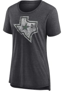 Dallas Stars Womens Grey Authentic Pro Short Sleeve T-Shirt