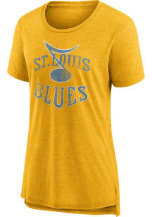 St Louis Blues Womens Yellow Authentic Pro Short Sleeve T-Shirt