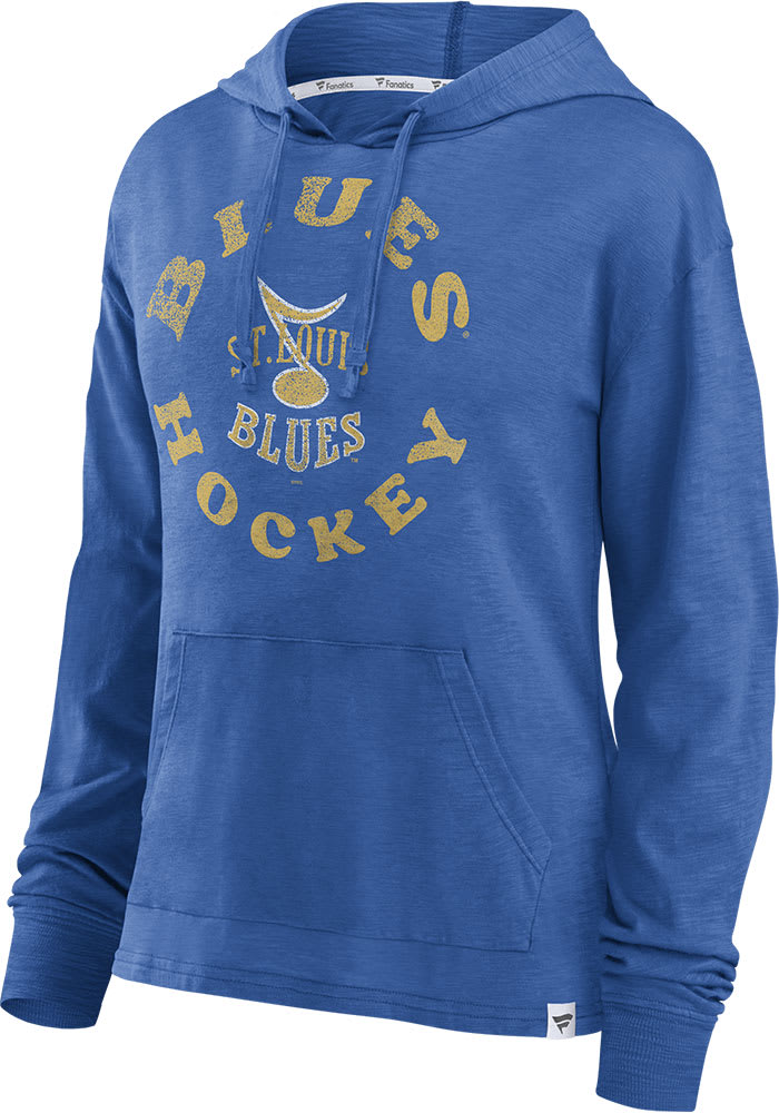 Fanatics (Fanatics Branded) St Louis Blues Women's Blue Authentic Pro Hooded Sweatshirt, Blue, 60% Cotton / 40% POLYESTER, Size 3XL, Rally House