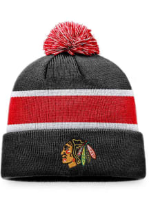 Chicago Blackhawks Red Special Edition Cuff Pom Mens Knit Hat
