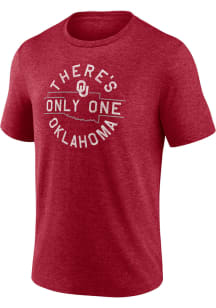 Oklahoma Sooners Cardinal Old School Cool Triblend Short Sleeve Fashion T Shirt