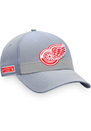 Detroit Red Wings Authentic Pro Second Season Structured Adjustable Hat - Grey