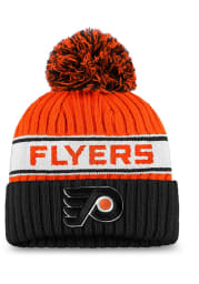 Philadelphia Flyers Orange Authentic Pro W Cuffed Pom Womens Knit Hat