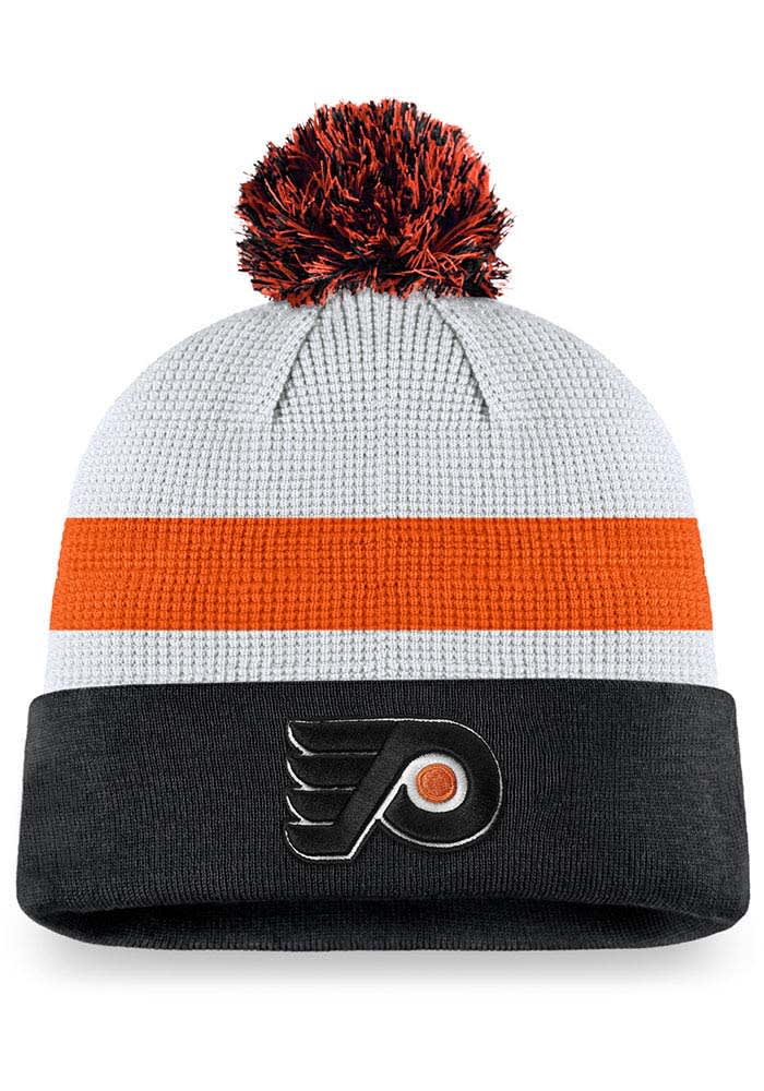 Philadelphia Flyers White Draft Jersey Hook Pom Mens Knit Hat