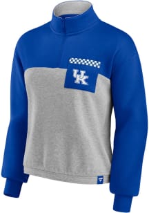 Kentucky Wildcats Womens Blue Iconic 1/4 Zip Pullover