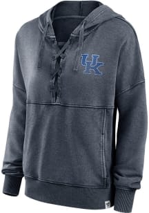 Kentucky Wildcats Womens Grey Lace Up Hooded Sweatshirt
