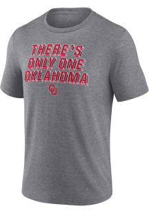 Oklahoma Sooners Grey First Visit Triblend Short Sleeve Fashion T Shirt