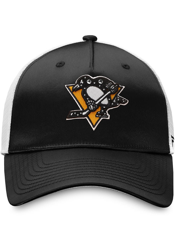 Pittsburgh Penguins Black Exclusive Structured Meshback Womens Adjustable Hat