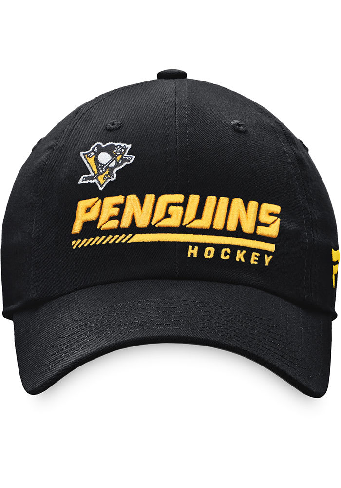 Pittsburgh Penguins Authentic Pro LR Unstructured Adjustable Hat - Black