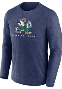 Notre Dame Fighting Irish Navy Blue Defender Logo Long Sleeve T-Shirt