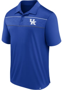 Kentucky Wildcats Mens Blue Defender Embossed Short Sleeve Polo