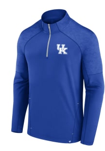Kentucky Wildcats Mens Blue Defender Embossed Long Sleeve 1/4 Zip Pullover