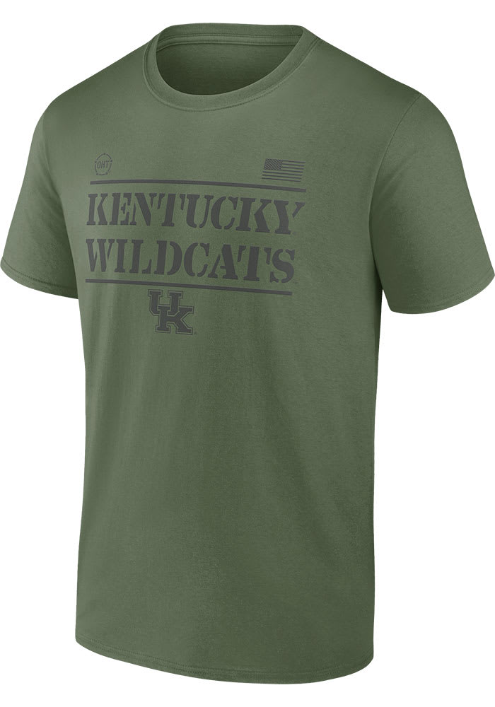 Kentucky Wildcats Olive OHT Stencil Short Sleeve T Shirt