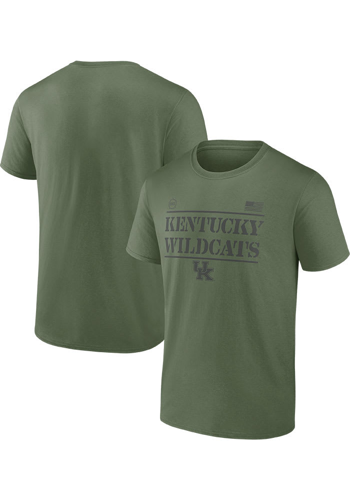 Kentucky Wildcats Olive OHT Stencil Short Sleeve T Shirt