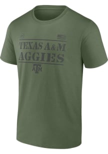 Texas A&amp;M Aggies Olive OHT Stencil Short Sleeve T Shirt