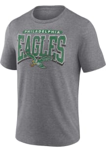 Philadelphia Eagles Grey Fundamental Divided Warp Short Sleeve Fashion T Shirt