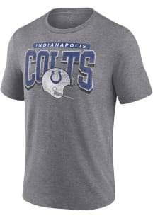 Indianapolis Colts Grey Fundamental Divided Warp Short Sleeve Fashion T Shirt