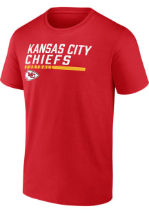 Kansas City Chiefs Red STACKED SLANT Short Sleeve T Shirt