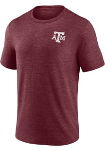 Texas A&amp;M Aggies Maroon Heritage Old School Bold Short Sleeve Fashion T Shirt