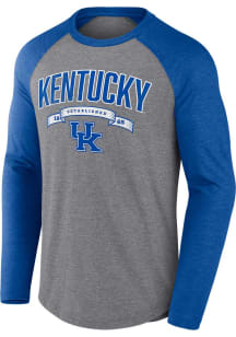 Kentucky Wildcats Grey Heritage Triblend Banner Year Long Sleeve Fashion T Shirt