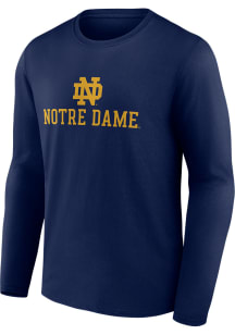 Notre Dame Fighting Irish Navy Blue Name Drop Long Sleeve T Shirt