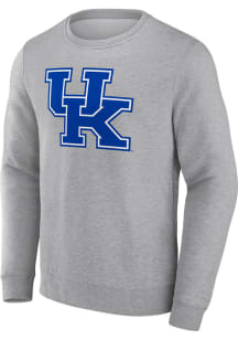 Kentucky Wildcats Mens Grey Primary Logo Long Sleeve Crew Sweatshirt