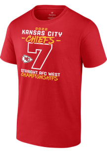 Kansas City Chiefs Red Division Champion Short Sleeve T Shirt