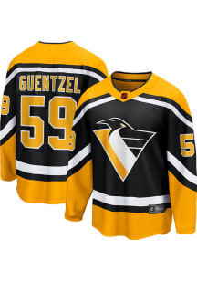 Jake Guentzel Pittsburgh Penguins Mens Black Pro Confidential Hockey Jersey