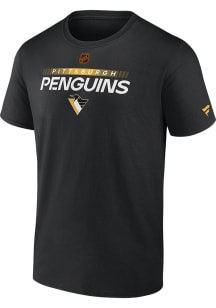 Pittsburgh Penguins Black Pro Confidential Short Sleeve T Shirt