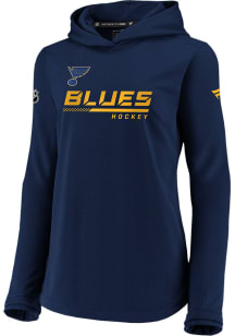 St Louis Blues Womens Navy Blue Pullover Hooded Sweatshirt