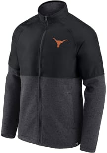 Texas Longhorns Mens Charcoal Durable Color Block Medium Weight Jacket