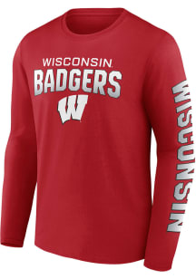 Wisconsin Badgers Red Anyones Game Long Sleeve T Shirt