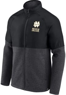 Notre Dame Fighting Irish Mens Charcoal Durable Color Block Medium Weight Jacket