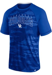Kentucky Wildcats Blue Arch Outline Camo Raglan Short Sleeve T Shirt