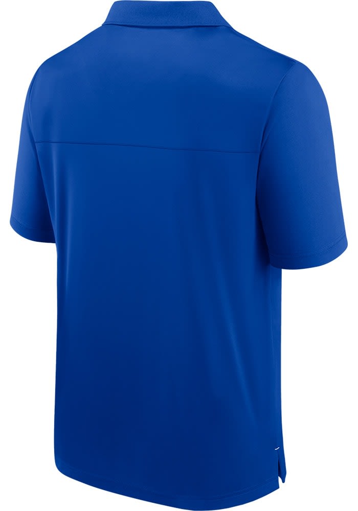 Kentucky Wildcats Mens Blue Poly Blocked Fanwear Short Sleeve Polo