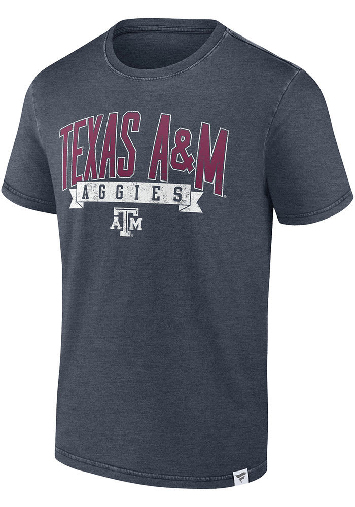Texas A&M Aggies Charcoal True Classics Snow Wash Short Sleeve Fashion T Shirt