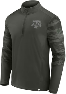 Texas A&amp;M Aggies Mens Olive Guardian OHT Camo Long Sleeve 1/4 Zip Pullover