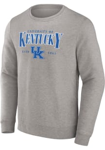 Kentucky Wildcats Mens Grey True Classics Act Fast Long Sleeve Crew Sweatshirt